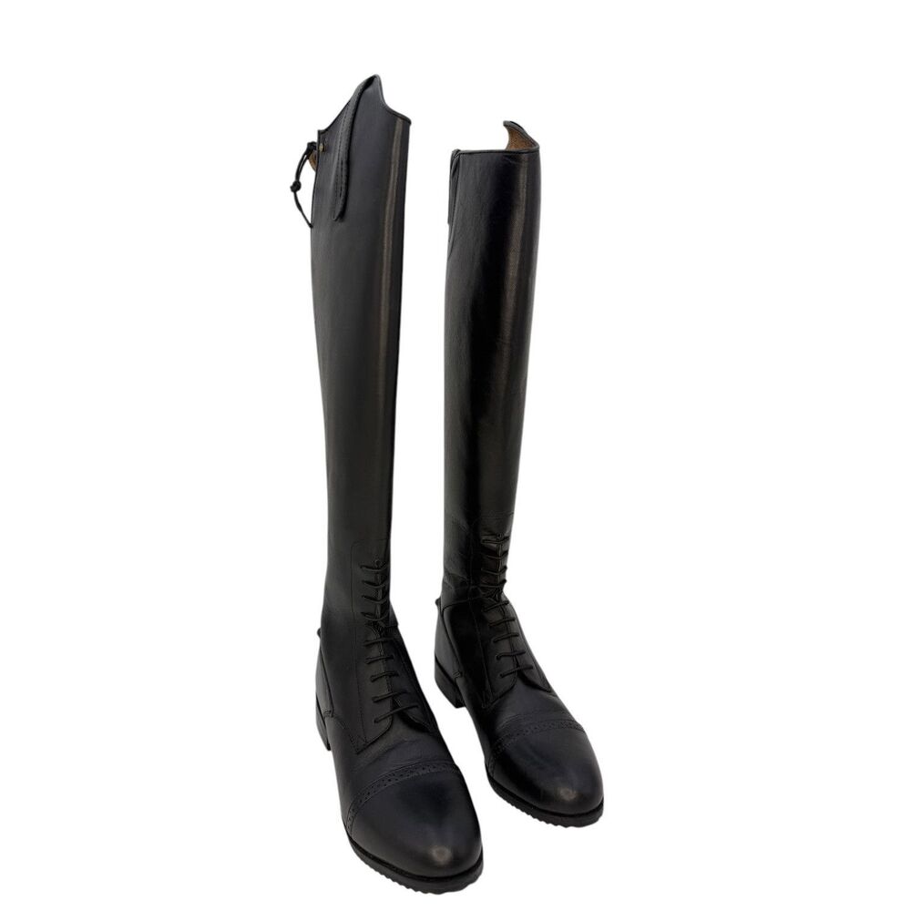 Ovation Ladies Gold Pro Black Field Tall Riding Boots, Size 8.5 Regular